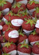 Strawberry with inscription ”Parade of bride”