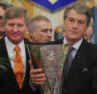 Viktor Yushchenko, Grigoriy Surkis and Rinat Akhmetov