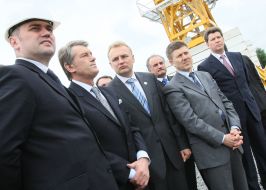 Miroslav Senik, Andrey Sadovy, Viktor Yushchenko and Ivan Vasyunik