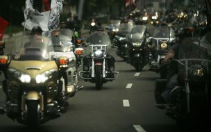 Motorcyclists parade ”KievBikeShow”