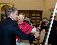 Бенедикт ХVI та Віктор Ющенко