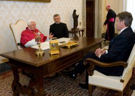 Бенедикт ХVI та Віктор Ющенко