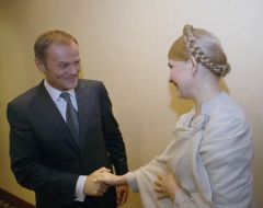 Yuliya Timoshenko and Donald Tusk
