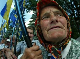 Allukrainian Association ”Svoboda” supporters