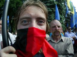 Allukrainian Association ”Svoboda” supporters