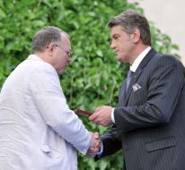 Viktor Yushchenko and Valeriy Miloserdov