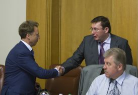 Nikolay Onishchuk, Yuriy Lutsenko and Vladimir Khandogiy