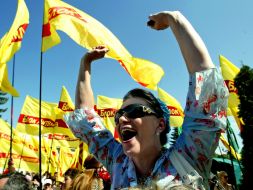 The mass meeting participant