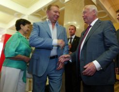 Леонид Кучма, Людмила Кучма и Виктор Черномырдин