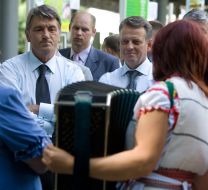 Viktor Yushchenko and Yuriy Melnik