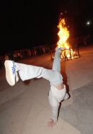 A fellow dances break