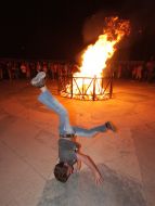 A fellow dances break