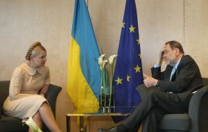 Хавьер Солана и  Юлия Тимошенко