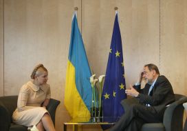 Хавьер Солана и  Юлия Тимошенко