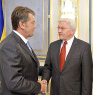 Viktor Yushchenko and Frank-Walter Steinmeier