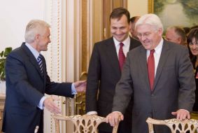 Vladimir Litvin, Frank-Walter Steinmeier and Rodoslav Sikorskiy