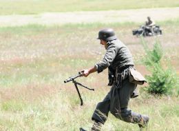 Participant of the first day of Great Patriotic war reconstruction