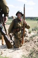 Participants of the first day of Great Patriotic war reconstruction