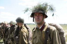 Participants of the first day of Great Patriotic war reconstruction