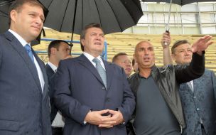 Viktor Yanukovich, Mikhail Dobkin and Aleksandr Yaroslavsky