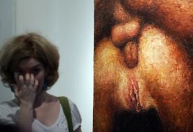 Visitor of exhibition