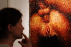 Visitor of exhibition