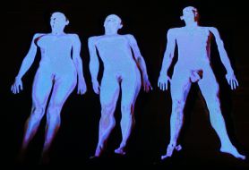 The exhibit of ”Dark blue noses” art-group works exhibition