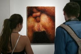 Visitors of exhibition