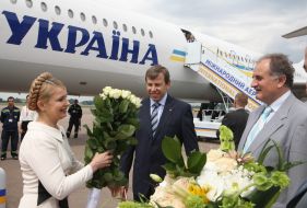 Yuliya Timoshenko, Nikolay Kmit and Miroslav Senik