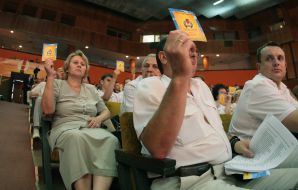 The delegates of convention of party ”Our Ukraine”