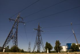High-voltages lines of electricity transmissions