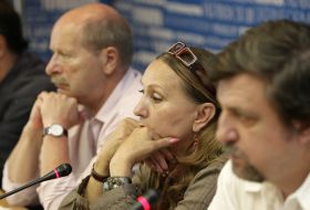 Sergey Trimbach, Larisa Kadochnikova and Vyacheslav Krishtofovich