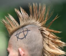 Tattoo on a head at pank