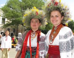 Girls in traditionals suits