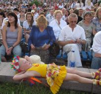 Little girl is resting