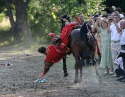 Cossack executes trick