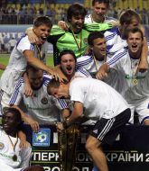 FC Dinamo team with Soccer Ukrainian Super Cup