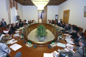 Meeting of Timoshenko and the representatives of the Ukrainian Council of Churches