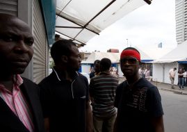 Mourning procession participants