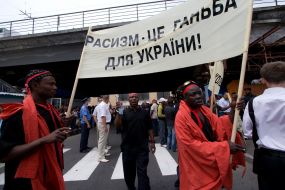 Mourning procession participants