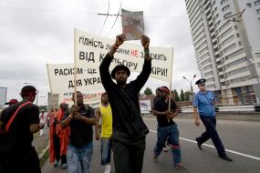 Mourning procession participants