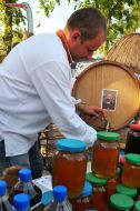 A man trades in honey