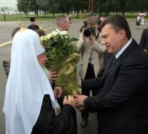 Patriarch Kirill and Viktor Yanukovich