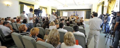 Viktor Yushchenko, Pavel Polyanskiy and Vera Ulyanchenko