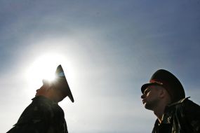 Officers’ parade servicemen