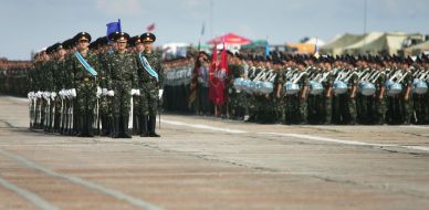 Officers’ parade servicemen