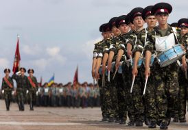 Officers’ parade servicemen