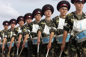 Officers’ parade servicemen