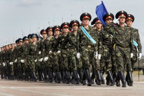 Officers’ parade servicemen