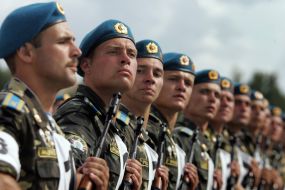 Officers’ parade servicemen